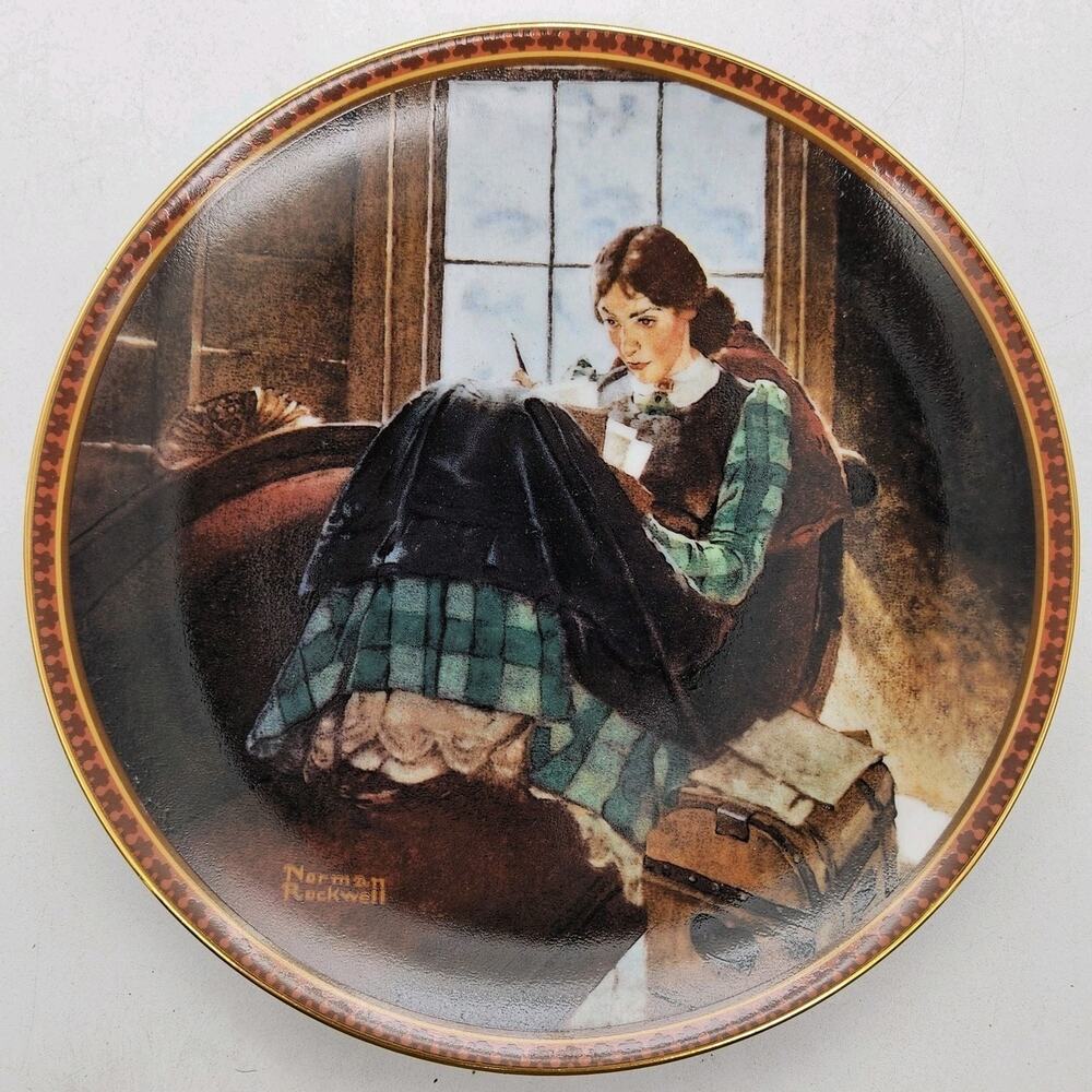 Norman Rockwell Collectors Plate ROMANTIC REVERIE #5411A 1991